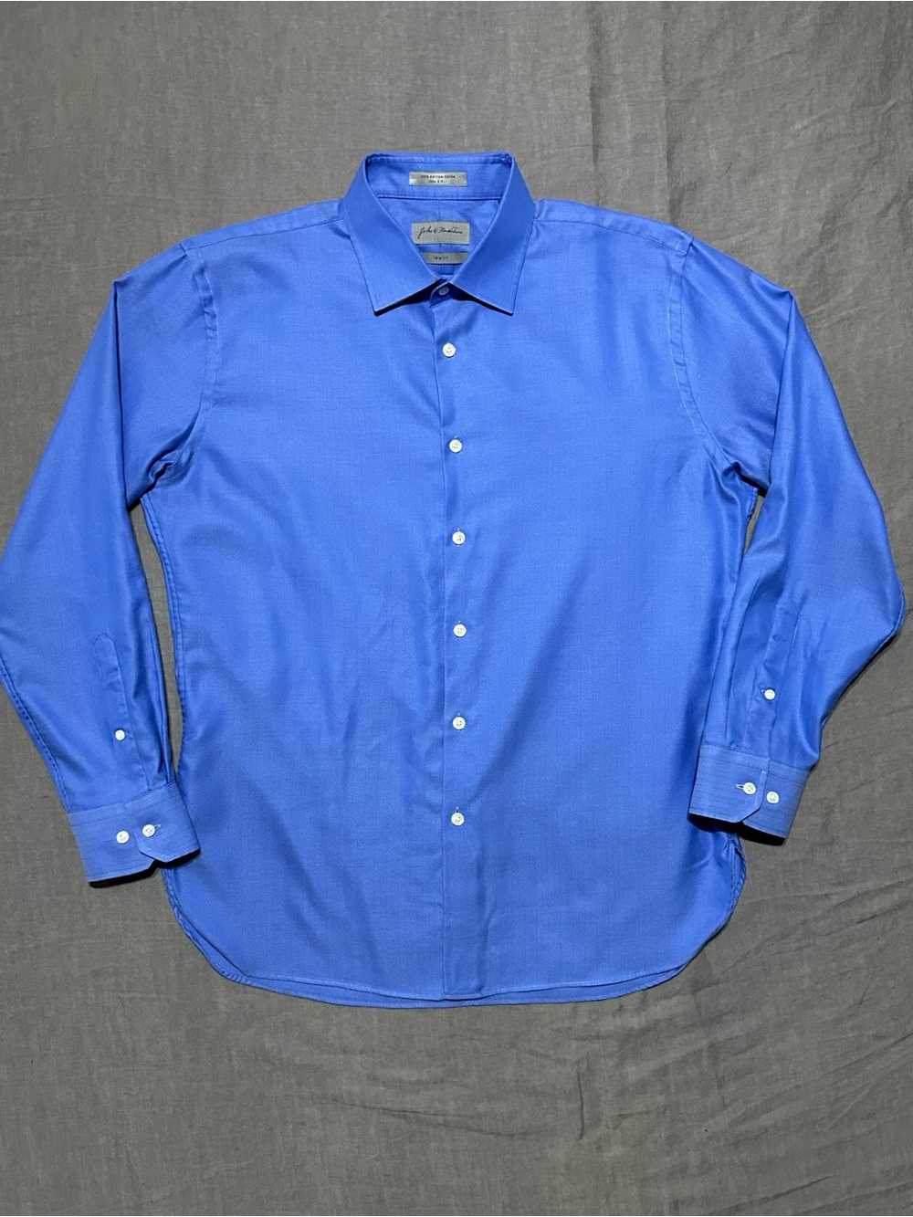 John W. Nordstrom Blue Long-Sleeve Dress Shirt